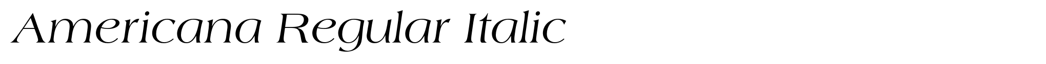Americana Regular Italic image